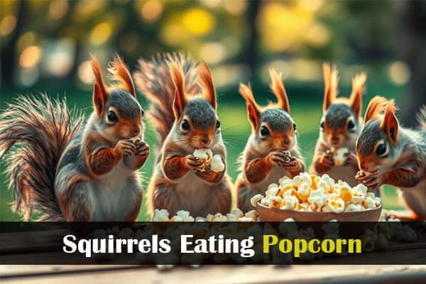 Squirrels Eating Popcorn