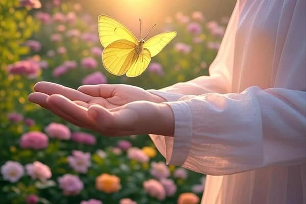 Yellow Butterfly Lands on You