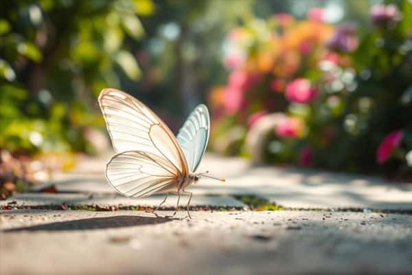 white butterfly crosses your path