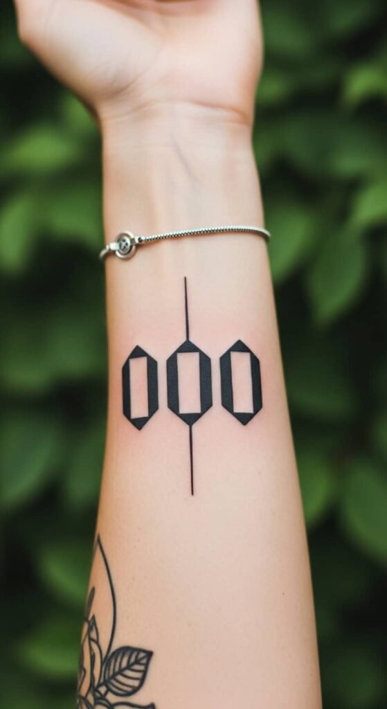 Angel Number 000 Tattoo