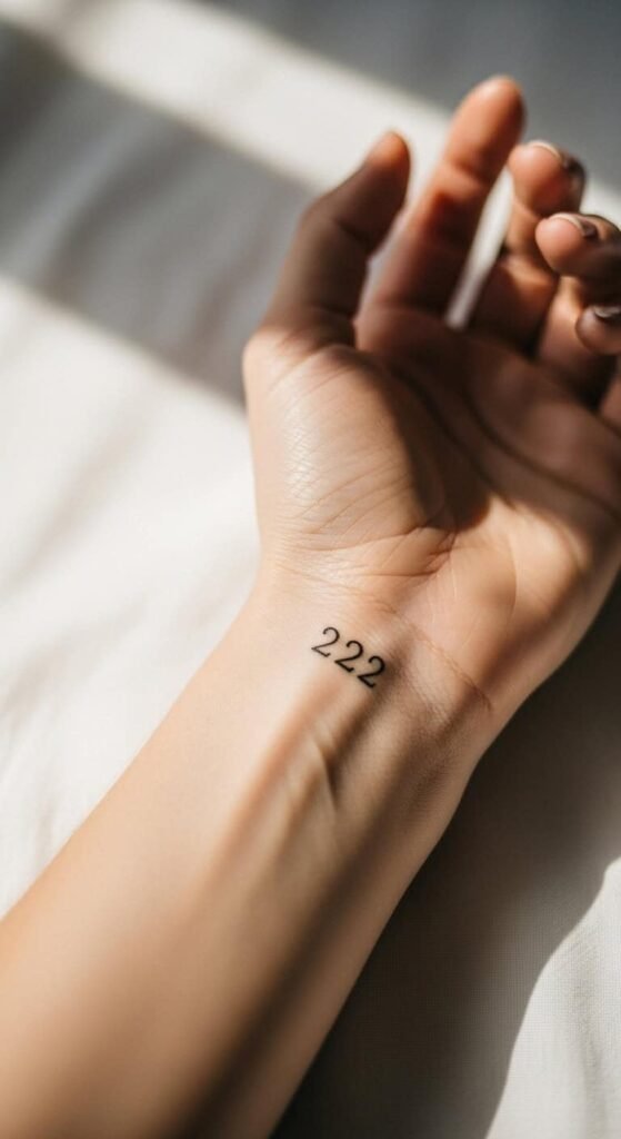 Angel Number 222 Tattoo