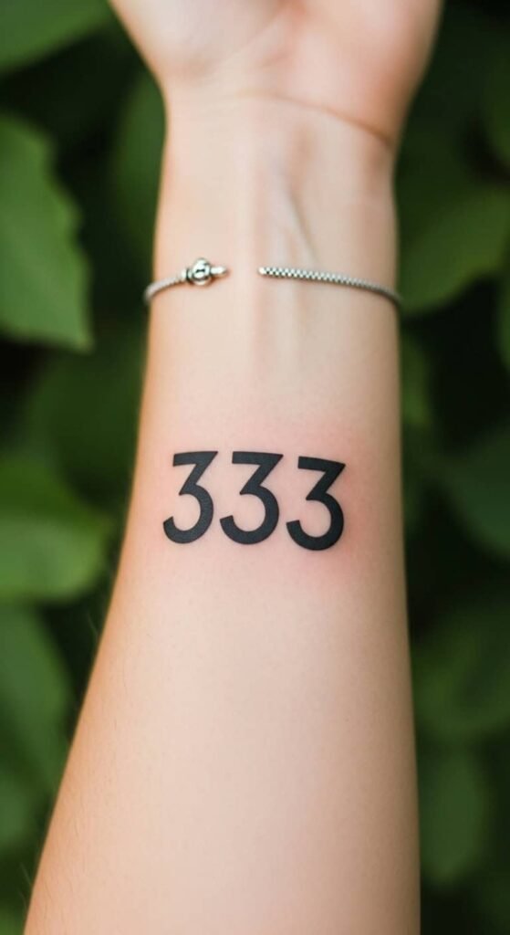 Angel Number 333 Tattoo