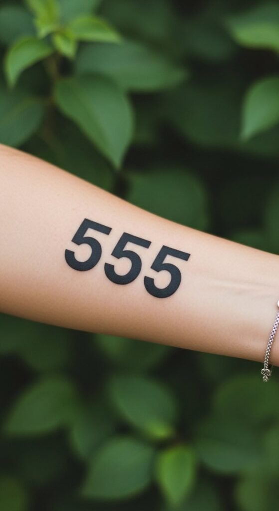 Angel Number 555 Tattoo