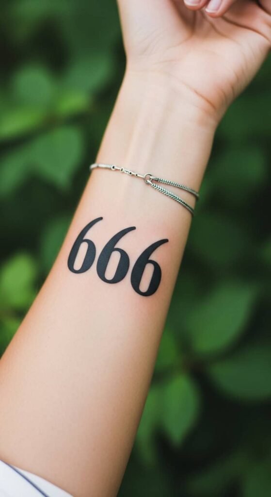 Angel Number 666 Tattoo