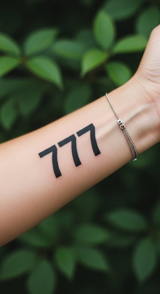 Angel Number 777 Tattoo