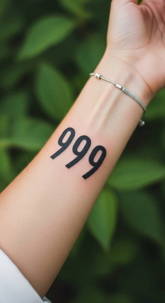 Angel Number 999 Tattoo