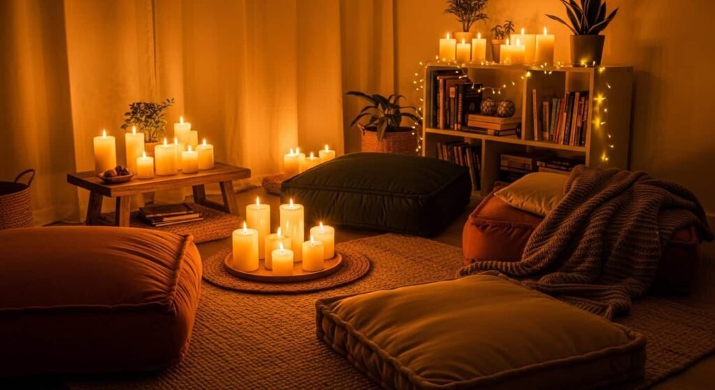 Beginner meditation space for daily practice