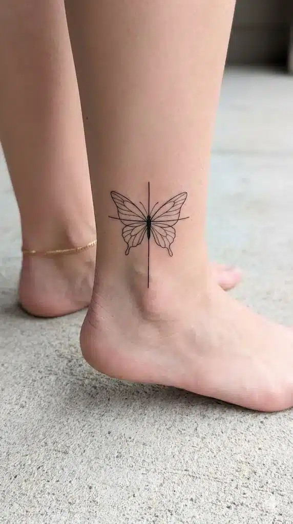 Butterfly Cross Tattoo