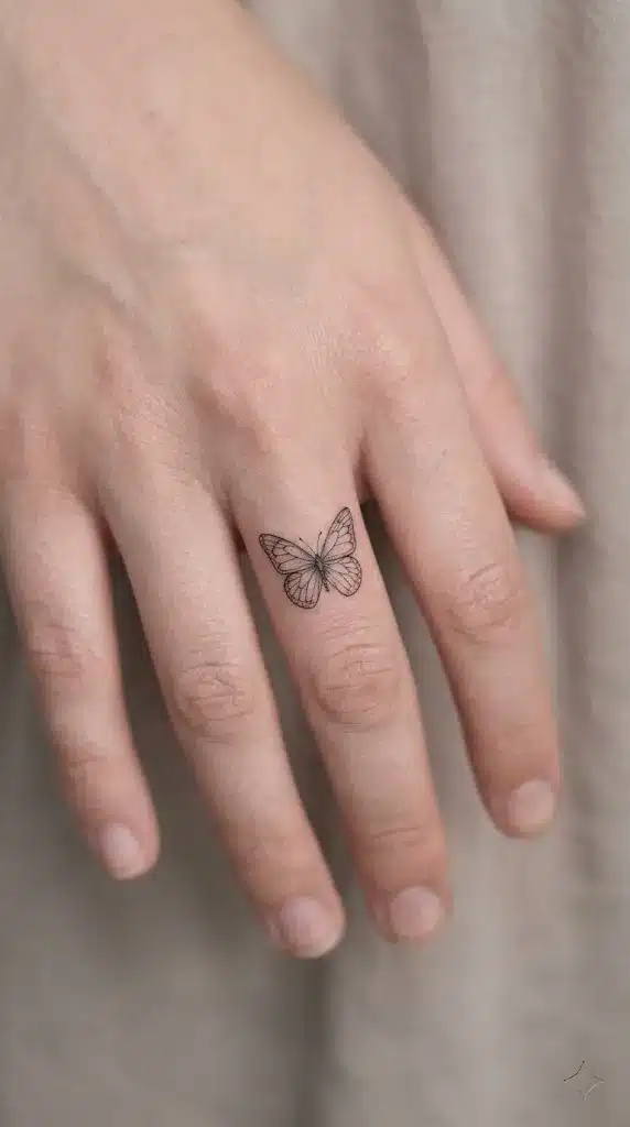 Dainty Fine-Line Butterfly