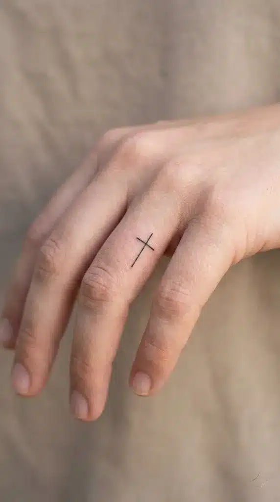Dainty, Fine-Line Cross