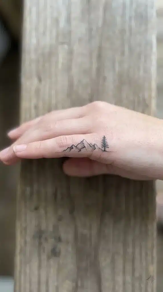 Delicate Dot Work Landscape