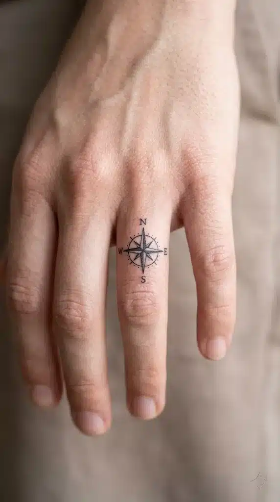 Fine-Line Compass Rose