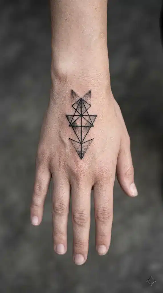 Geometric Dot Work Arrow