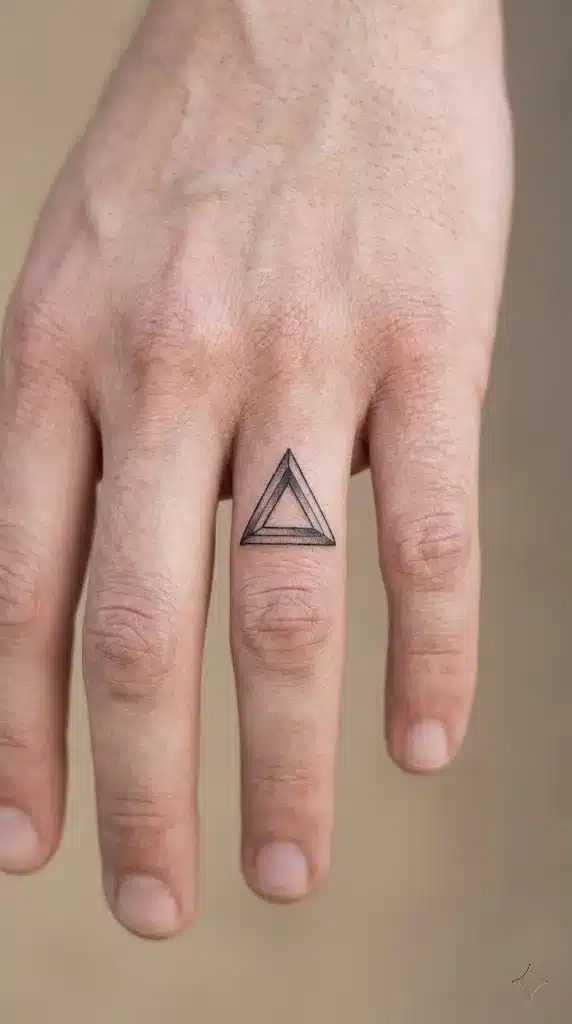 Geometric Fine-Line Triangle