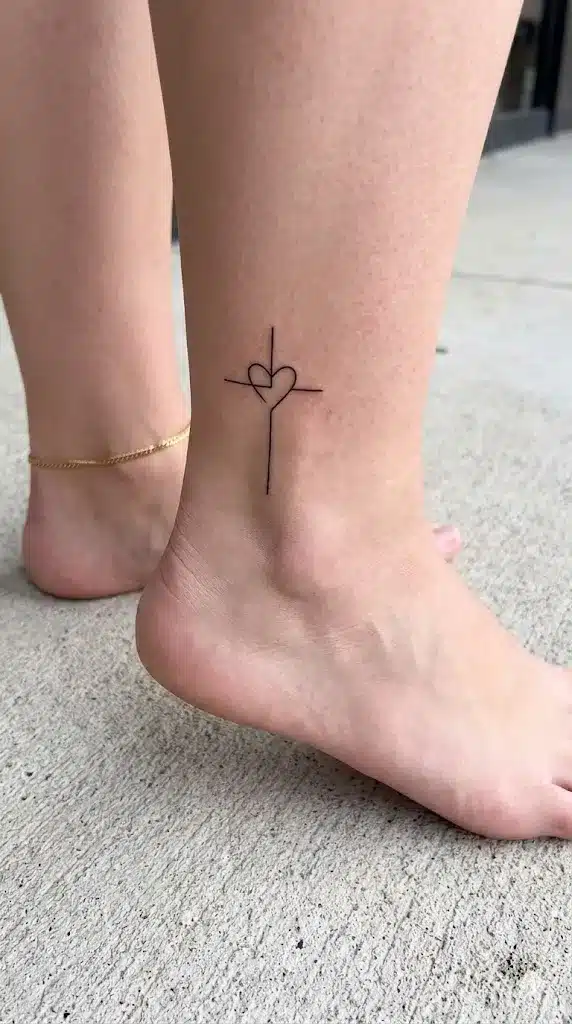 Heart Cross Tattoo