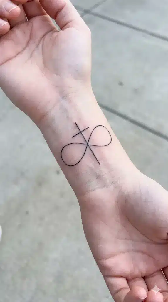 Infinity Cross Tattoo