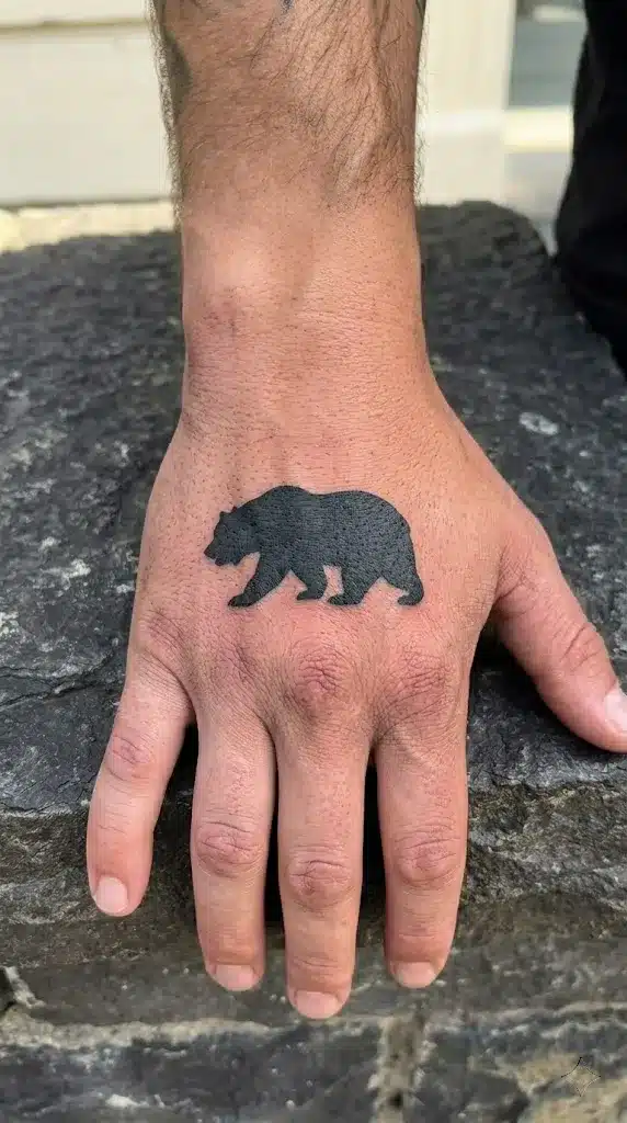 Minimalist Bear Silhouette