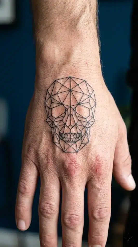 Minimalist Line Art Skull