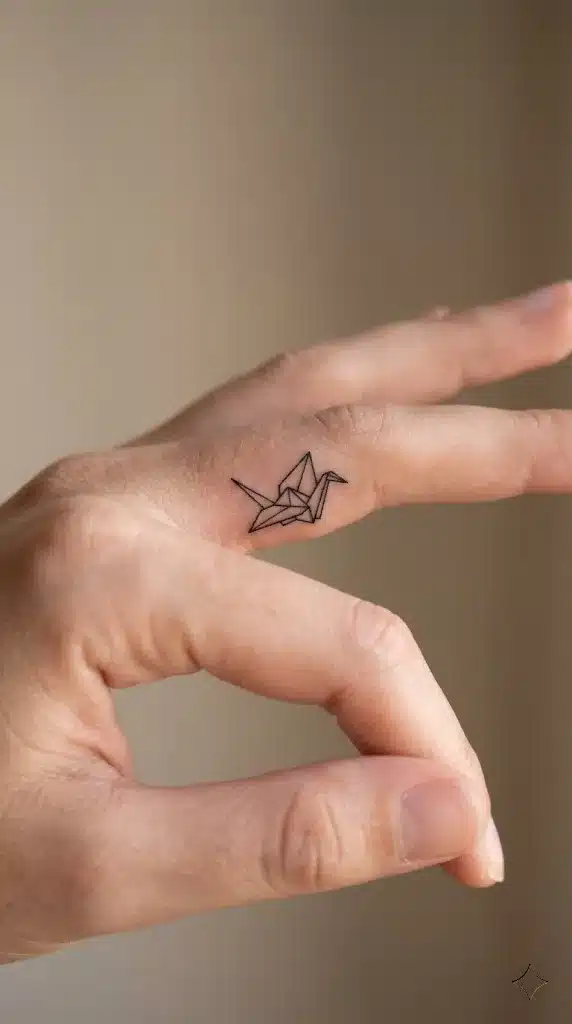 Minimalist Paper Crane Outline