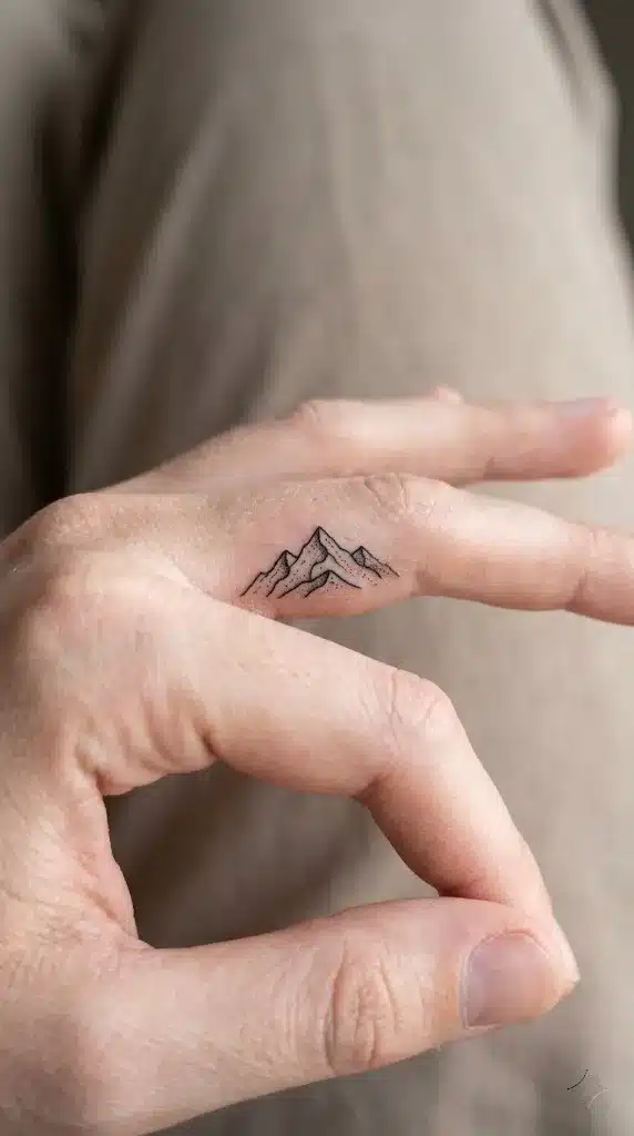 Stacked Geometric Mountain Range