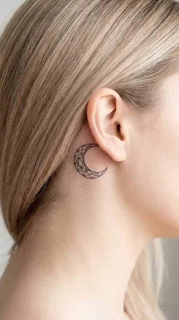 Stylized Geometric Moon