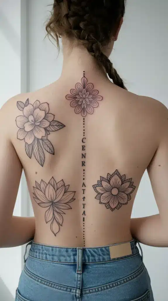Text-Based Spine Tattoos