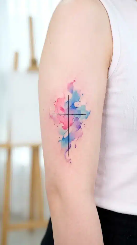 Watercolor Cross