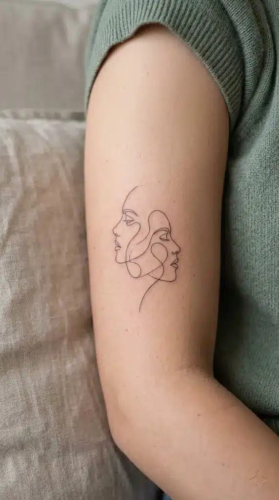 Abstract Line-Art Faces
