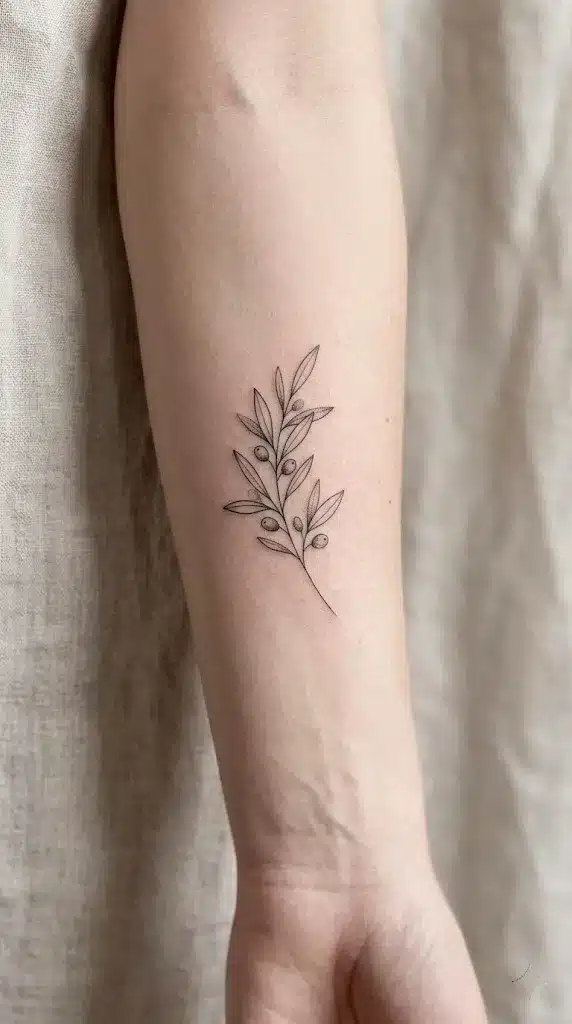 Delicate Single-Needle Botanical Sprig