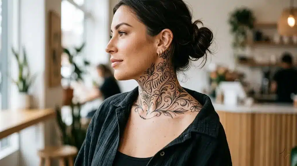 Neck Tattoos for Women