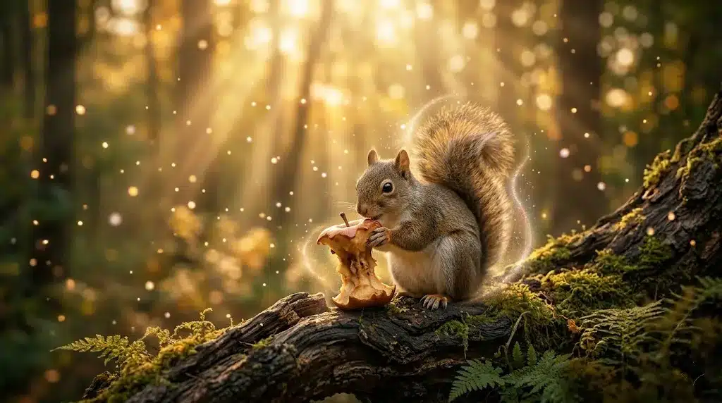 Spiritual Meaning of Squirrels Eating Apple Cores